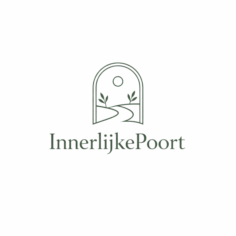 Innerlijke Poort Logo van Innerlijke Poort met een boog en een pad tussen planten.